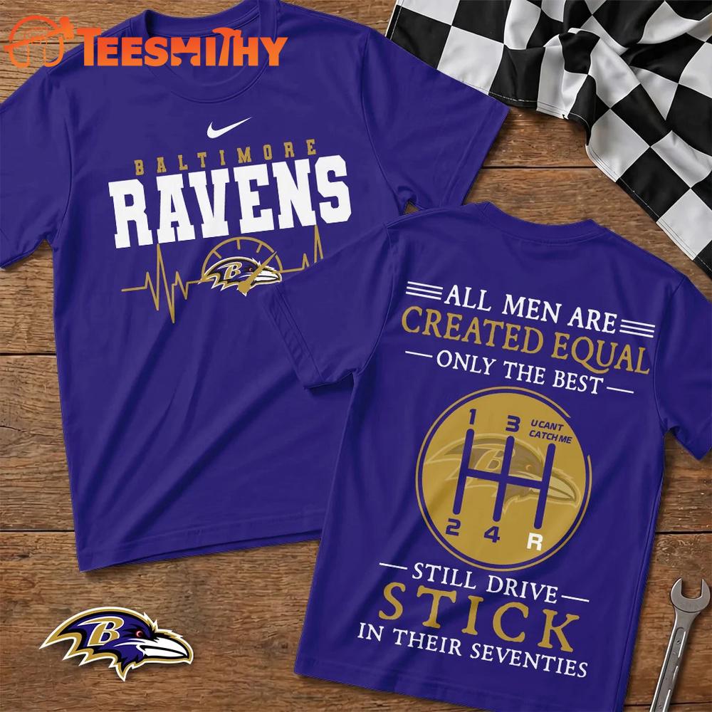 Baltimore Ravens NFL Highspeed Heartbeat All Over Printed T Shirt