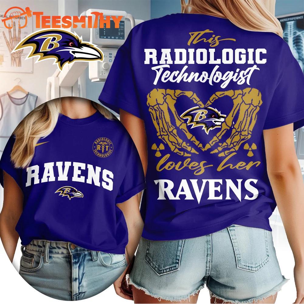 Baltimore Ravens NFL Radiology Technologist All Over Print T Shirt