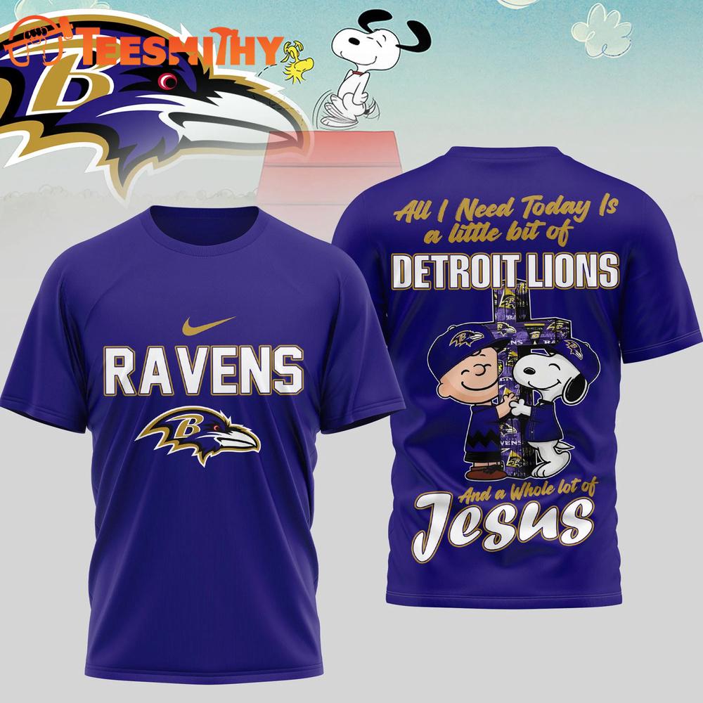 Baltimore Ravens NFL Snoopy Peanuts League Blessing 3D Shirt