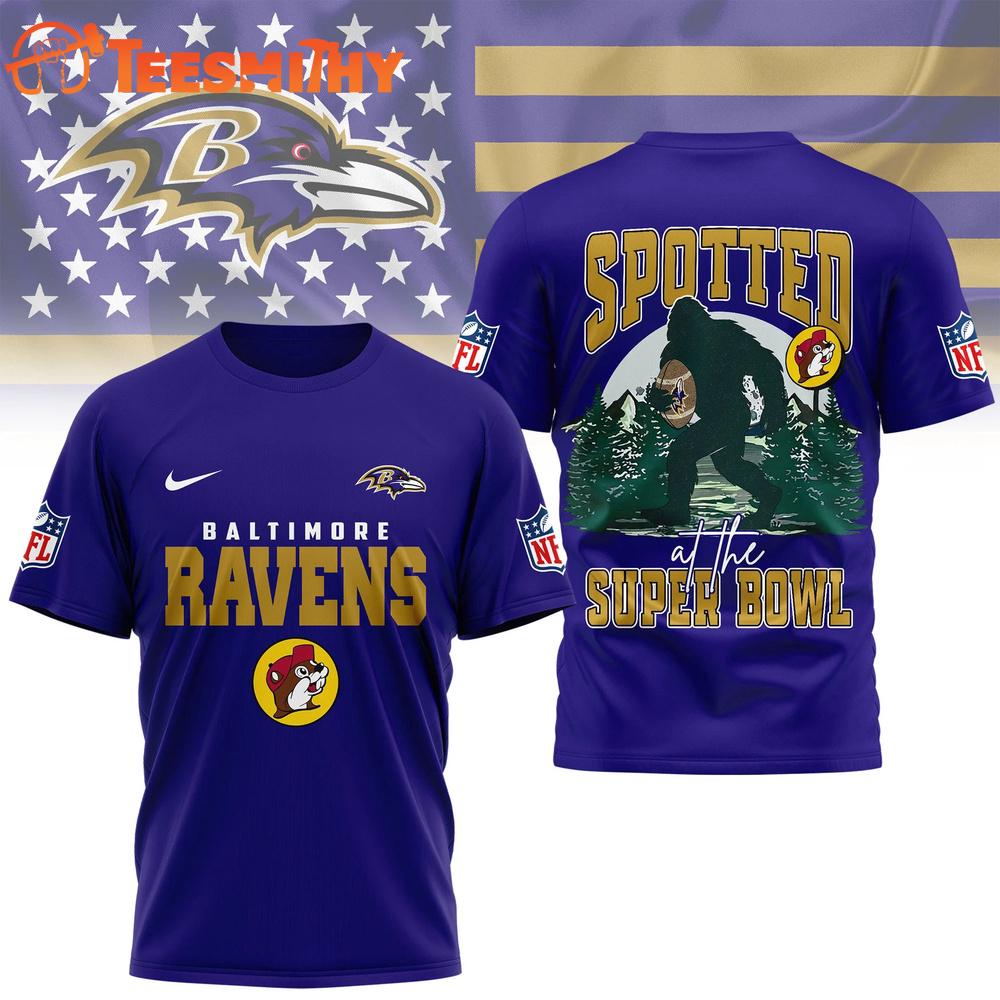 Baltimore Ravens NFL Spotted at the Super Bowl 3D Shirt
