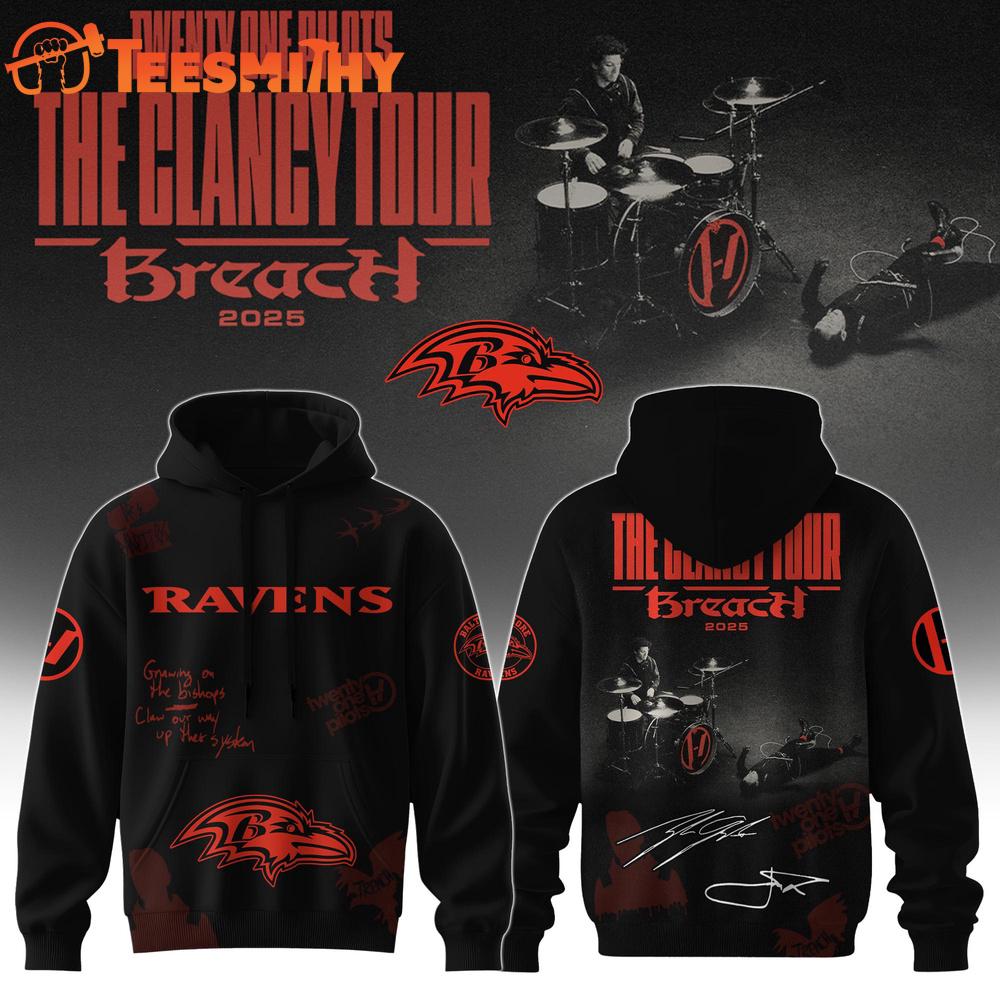 Baltimore Ravens NFL x Twenty One Pilots The Clancy World Tour Hoodie Shirt