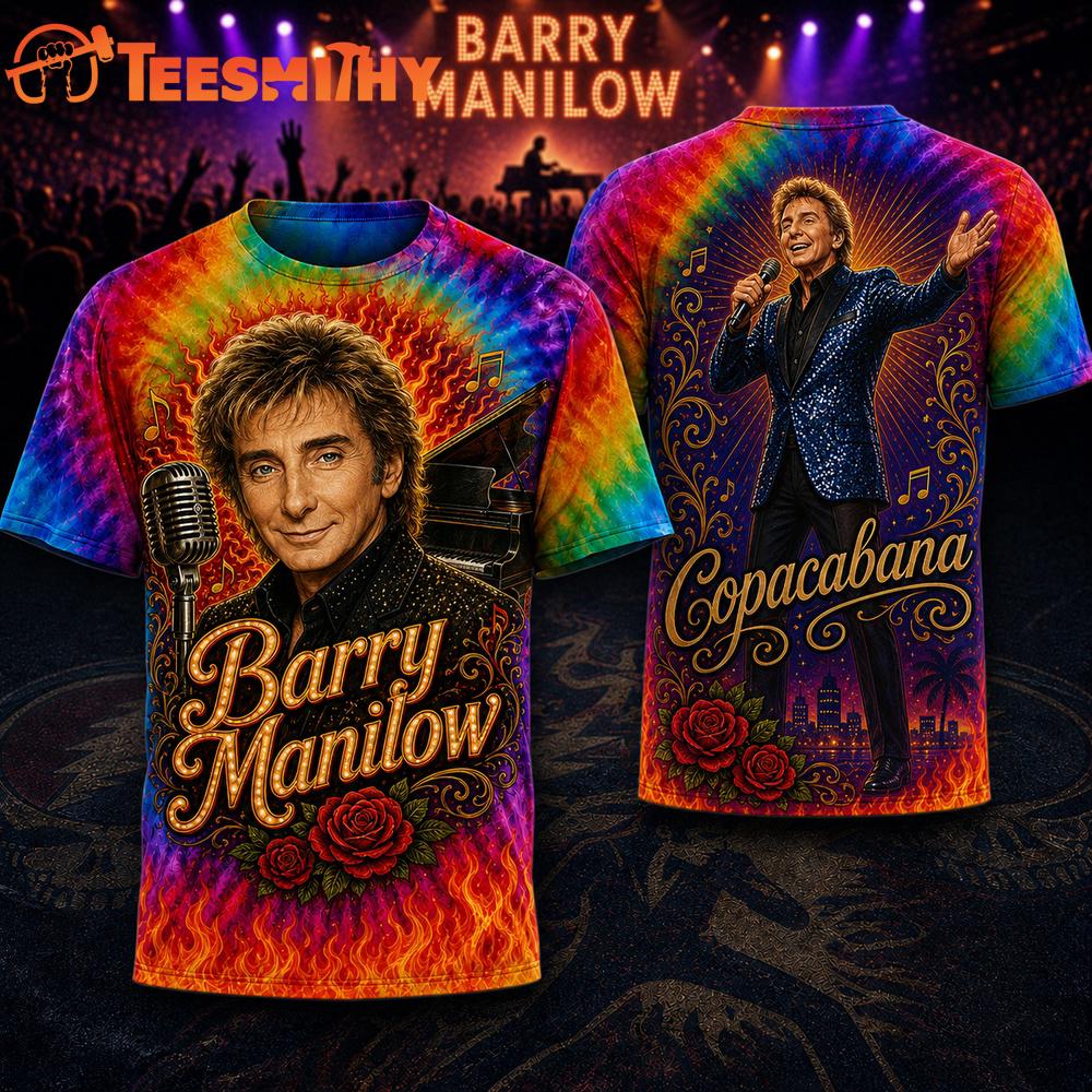 Barry Manilow Rainbow Flame Unisex 3D Shirt