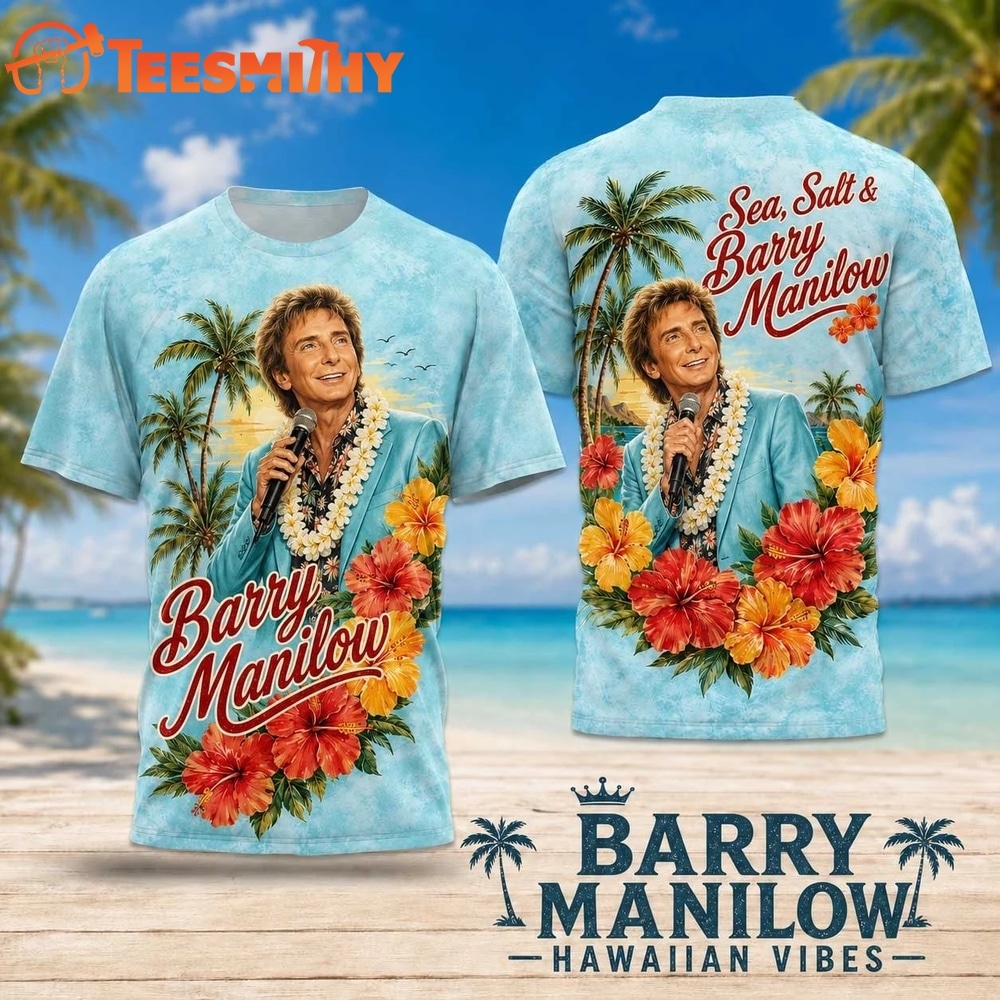 Barry Manilow Tropical Lei Portrait 2026 3D Shirt