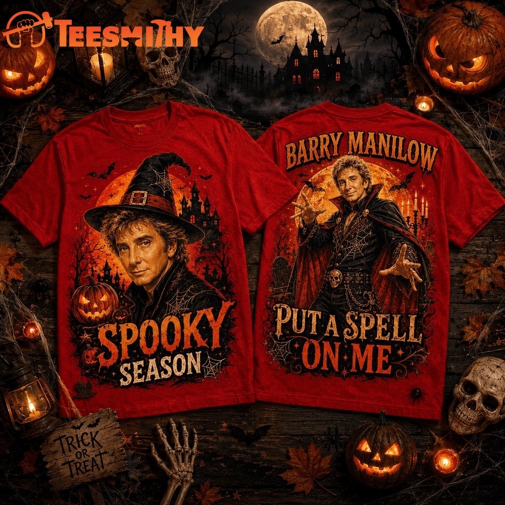 Barry Manilow Witch Hat Pumpkin Moon Halloween Nights and Spooky Season 3D Shirt