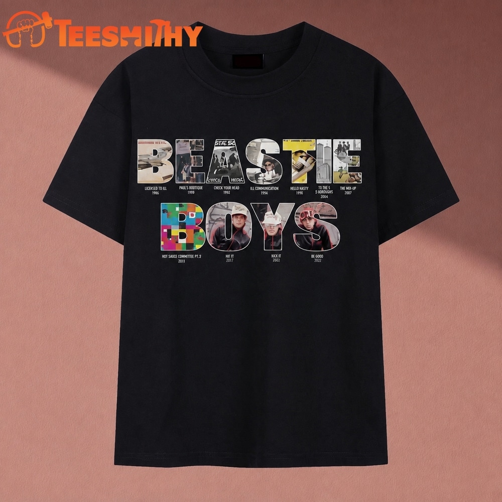 Beastie Boys Album Covers Typography Vintage Hip Hop T Shirt