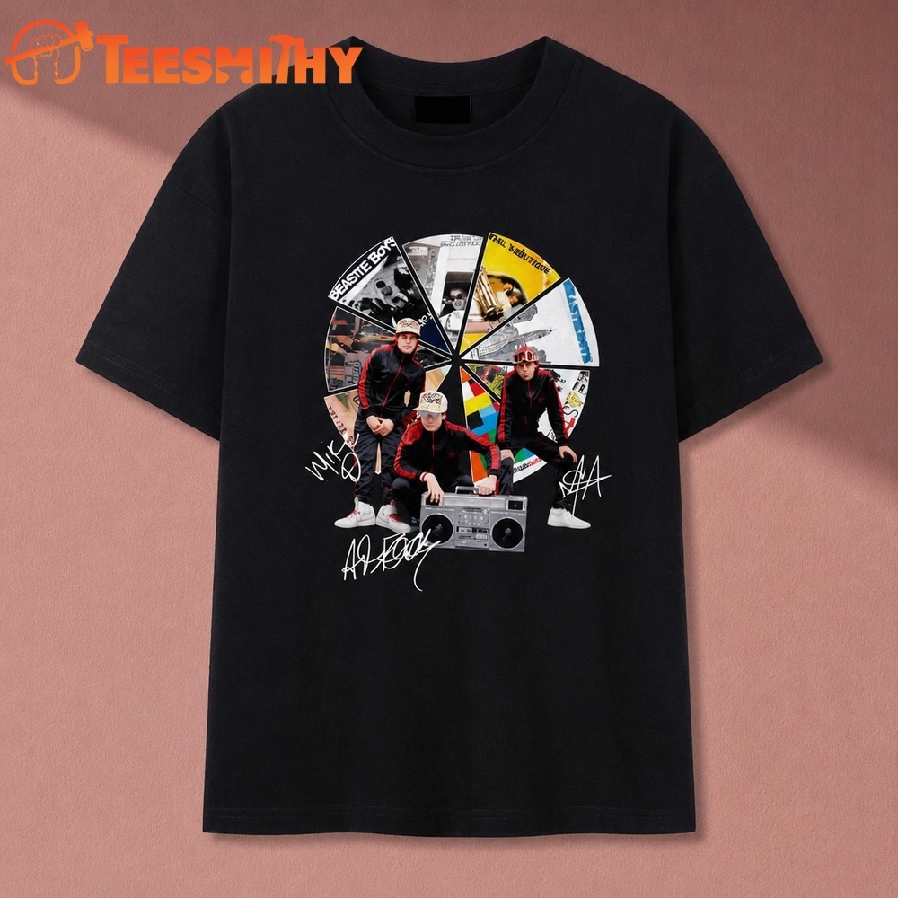 Beastie Boys Discography Wheel Signatures Hip Hop Graphic T Shirt