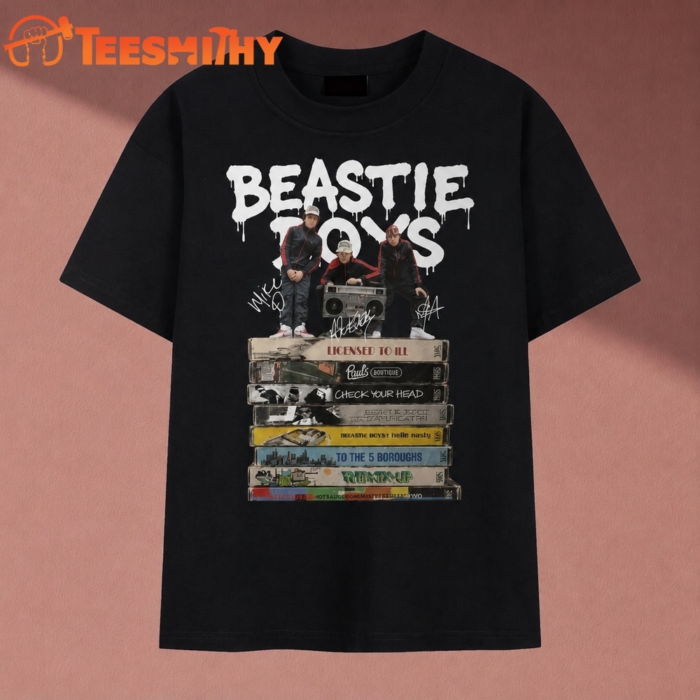 Beastie Boys Vintage Cassette Tape Stack Hip Hop Graphic T Shirt
