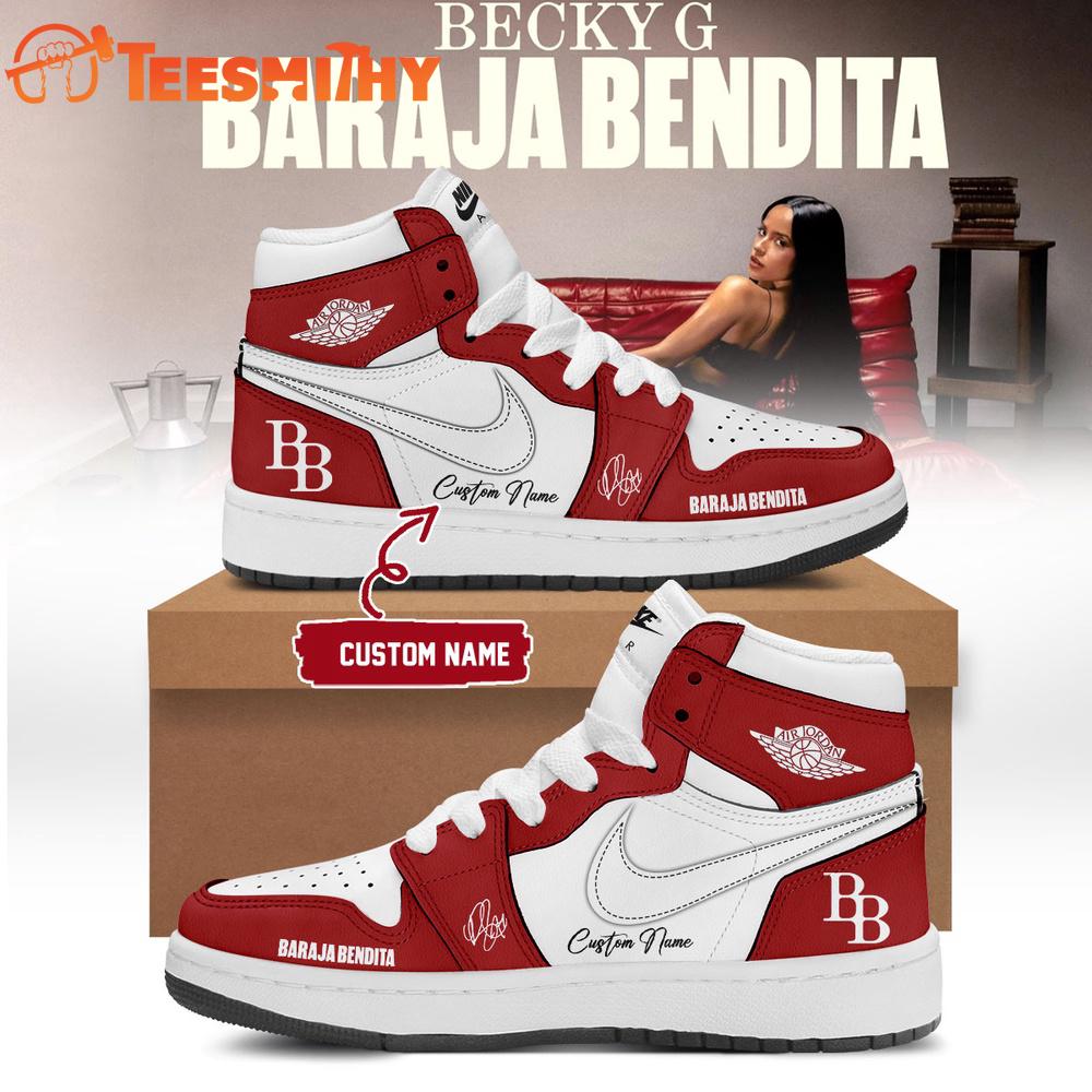 Becky G BARAJA BENDITA 2026 Signature Red Air Jordan 1 Shoes