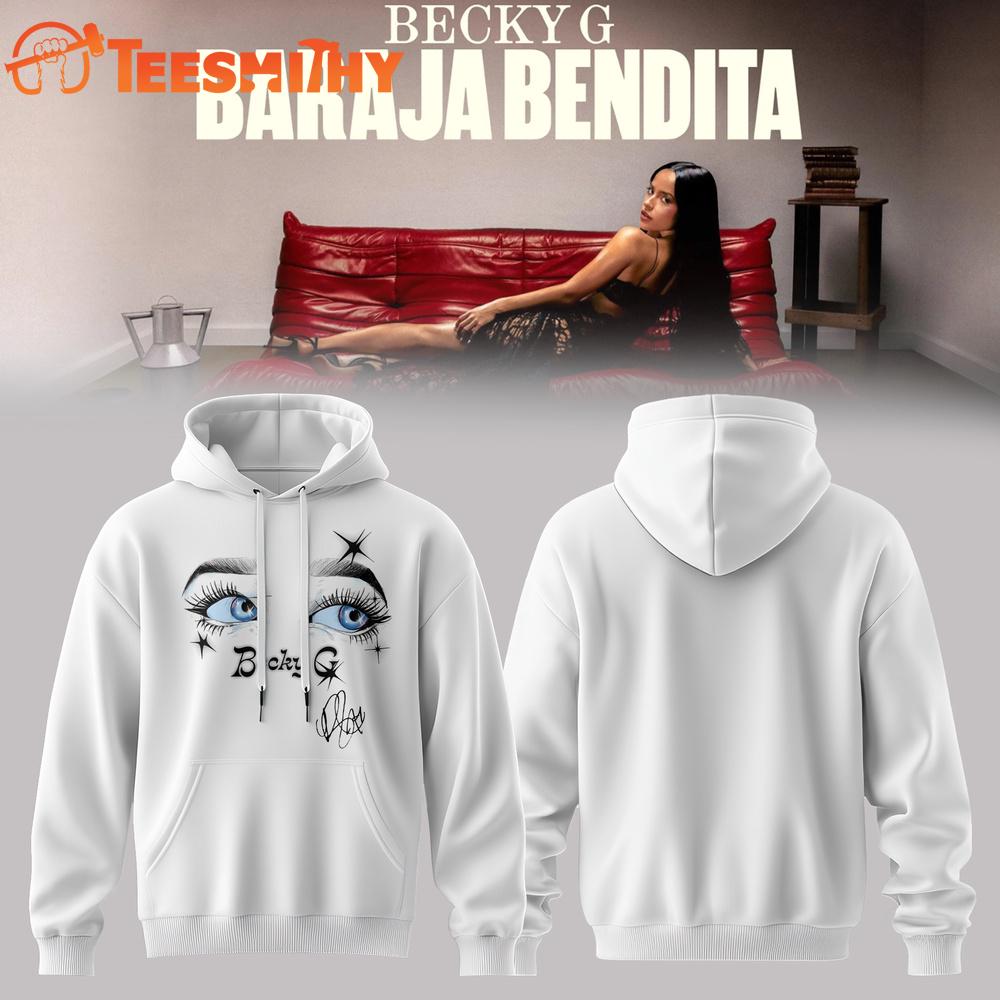 Becky G BARAJA BENDITA 2026 White Hoodie