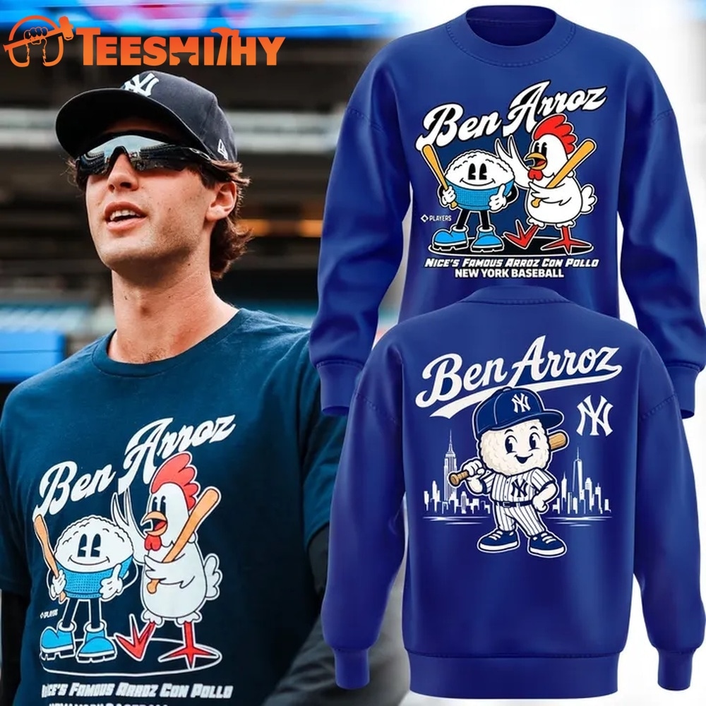 Ben Arroz Players Nice’s Famous Arroz Con Pollo New York Yankees Baseball Sweatshirt