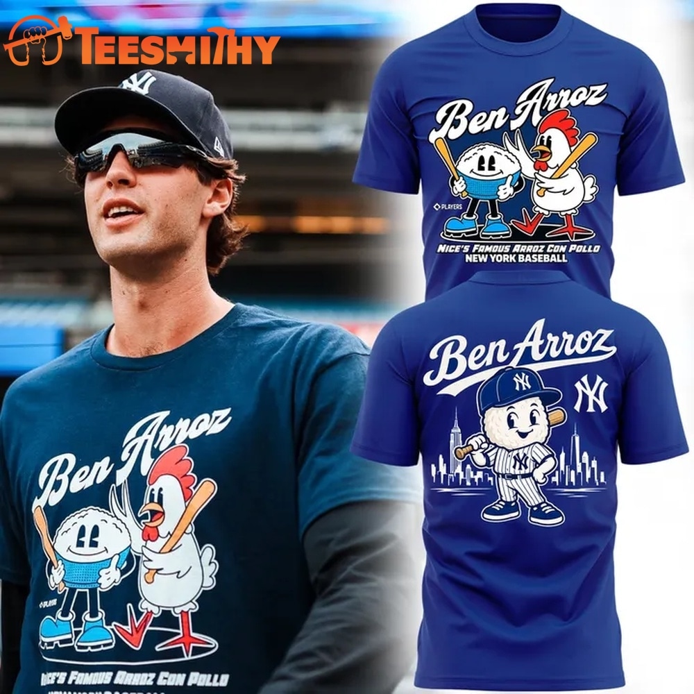Ben Arroz Players Nice’s Famous Arroz Con Pollo New York Yankees Baseball T Shirt