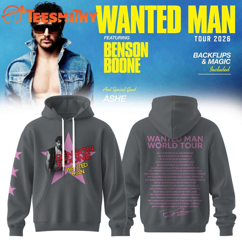 Benson Boone Wanted Man signed 2026 Hoodie