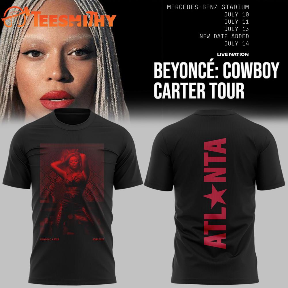 Beyonce 2025 Tour x Atlanta Black T Shirt Beyonce 2025 Tour x Atlanta Black T Shirt