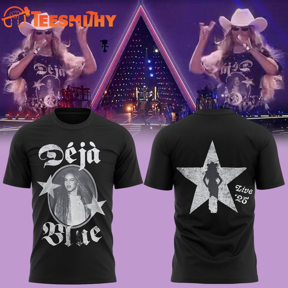 Beyonce Cowboy Carter Tour 2025 Deja Blue T Shirt