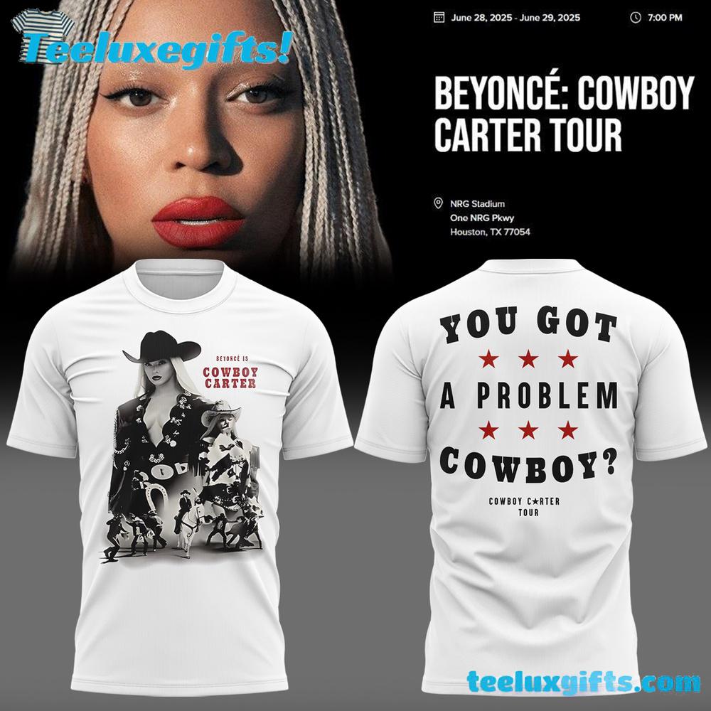 Beyonce Cowboy Carter Tour 2025 White 3D Printed Shirt