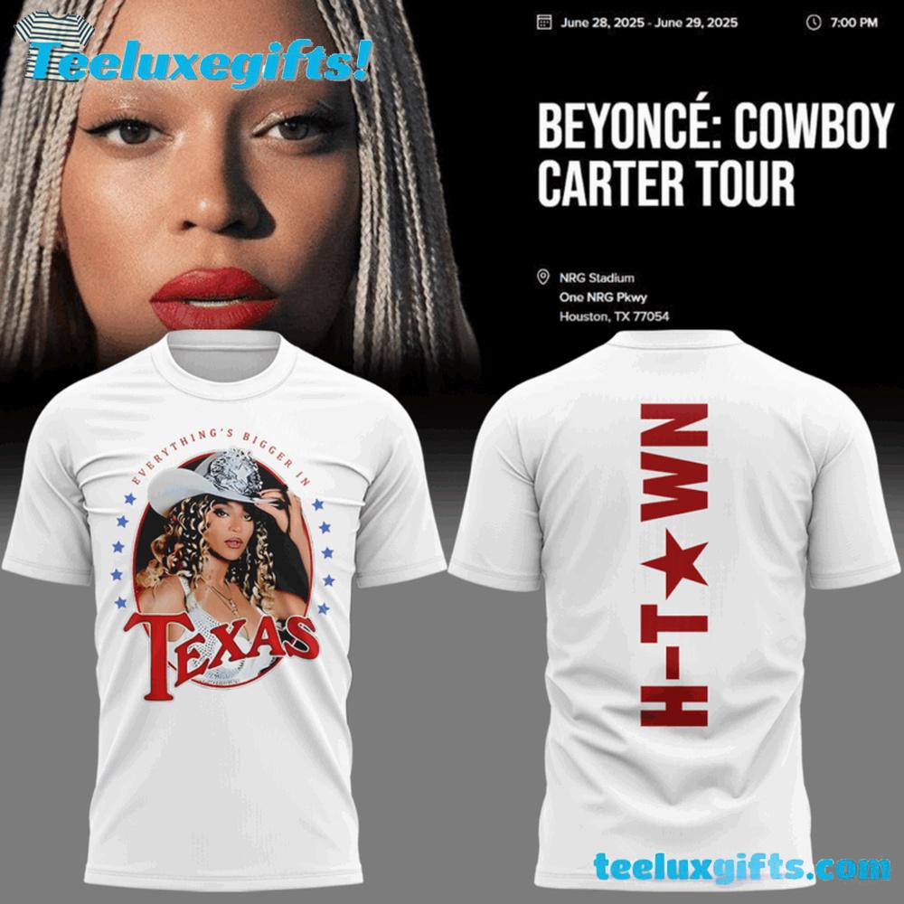Beyonce Cowboy Carter Tour Houston 2025 White 3D Shirt