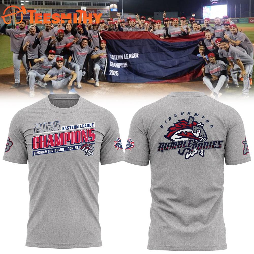 Binghamton Rumble Ponies 2025 Eastern League Champions Limited Edition T Shirt