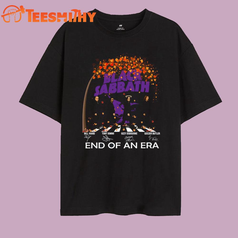 Black Sabbath 2025 Signature End Of An Era Vintage T Shirt