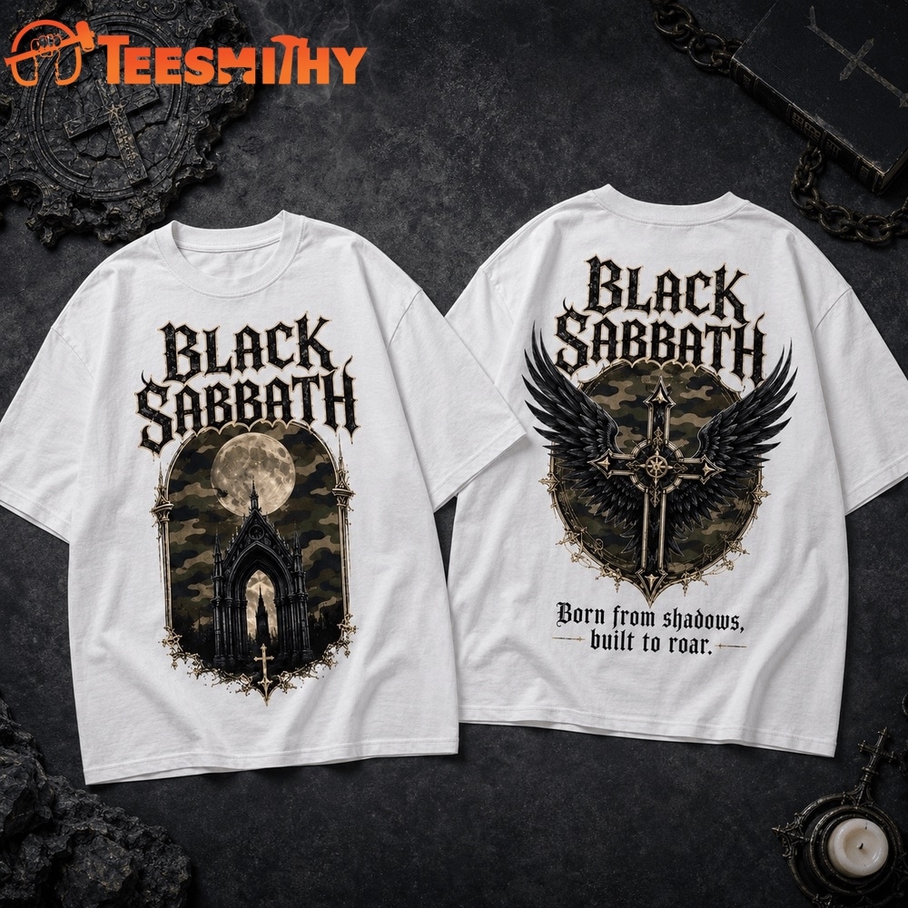 Black Sabbath Camo Shadows Gothic Rock 3D Shirt