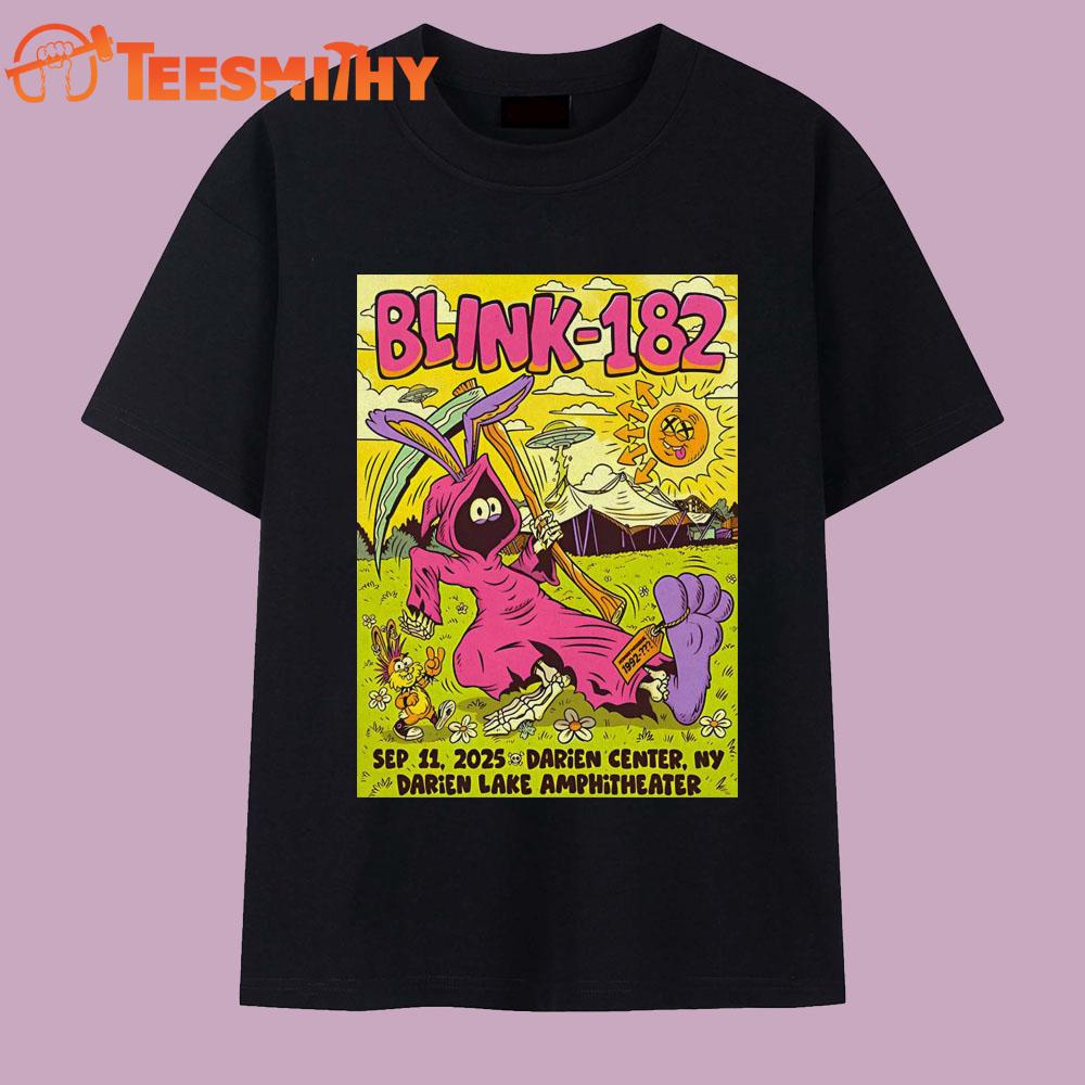 Blink 182 Tour 2025 Darien Center, NY Tour T Shirt Blink 182 Tour 2025 Darien Center, NY Tour T Shirt