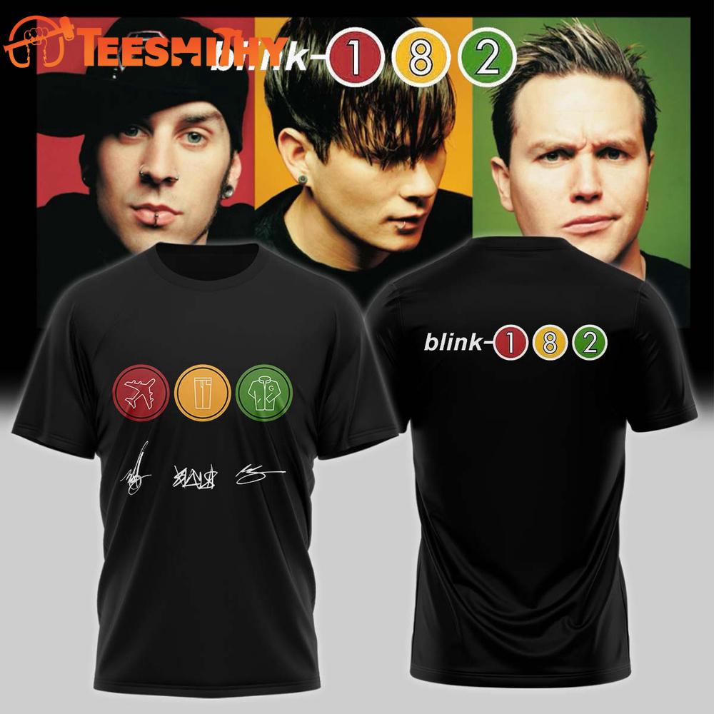 Blink-182 25th Anniversary Signature Collection Black T Shirt