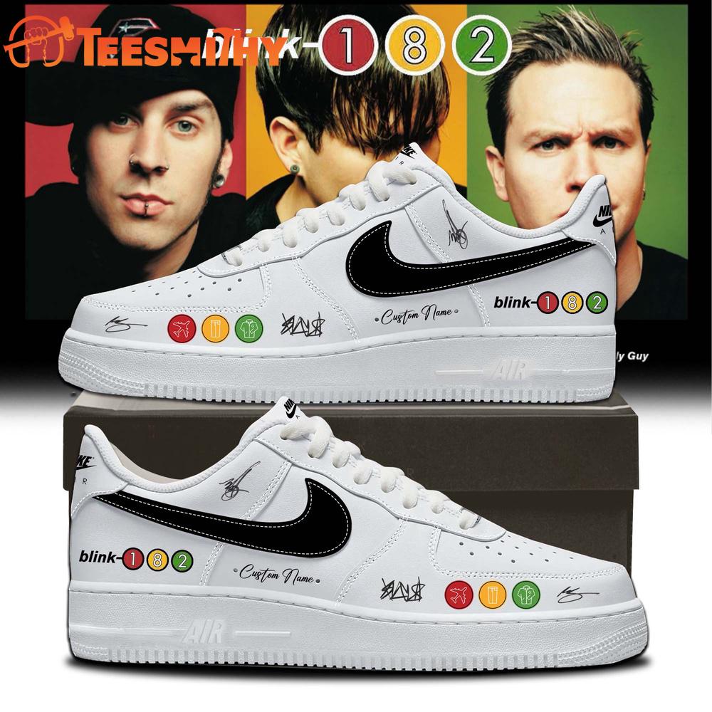 Blink-182 25th Anniversary Signature Collection White Air Force 1 Shoes