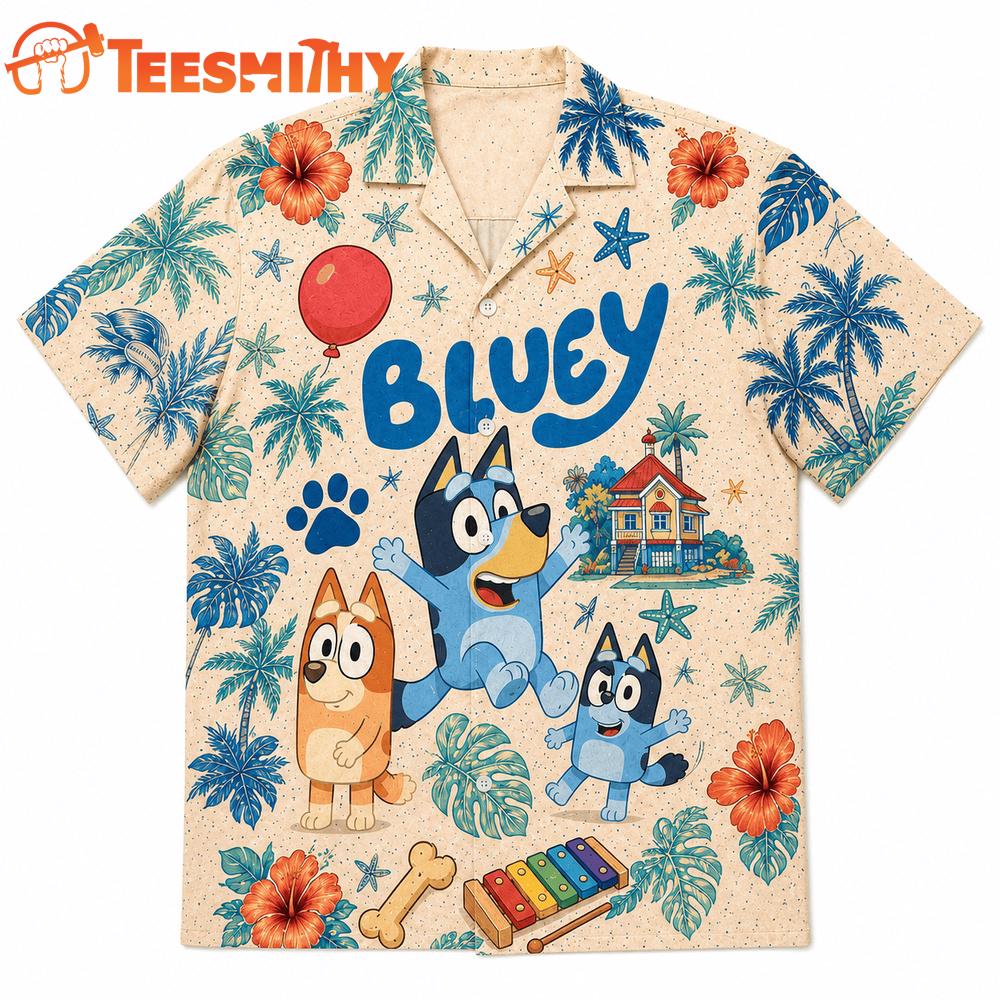 Bluey Tropical Summer Vibes Hawaiian Shirt