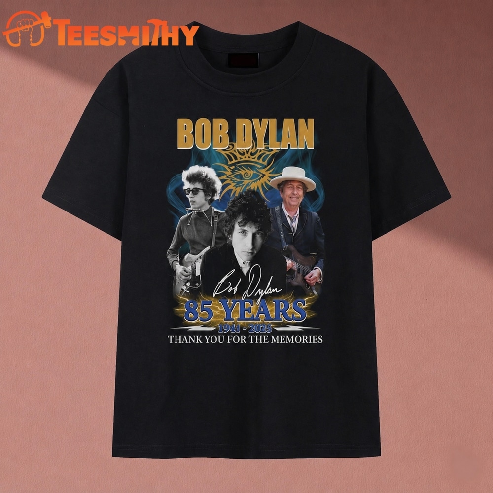 Bob Dylan 85 Years 1941 2026 Thank You For The Memories Vintage T Shirt