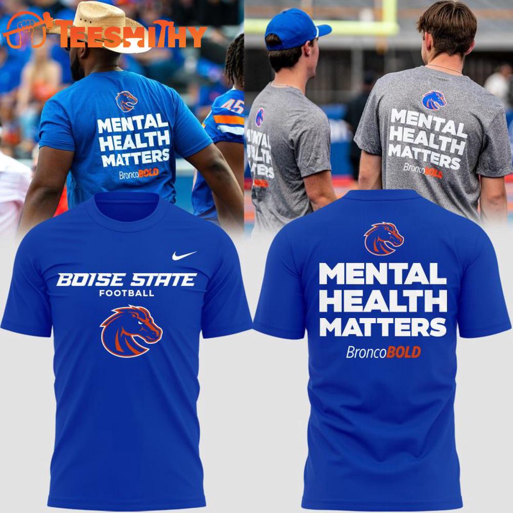 Boise State Broncos 2025 Football Mental Health Matters 3D Shirt Boise State Broncos 2025 Football Mental Health Matters 3D Shirt