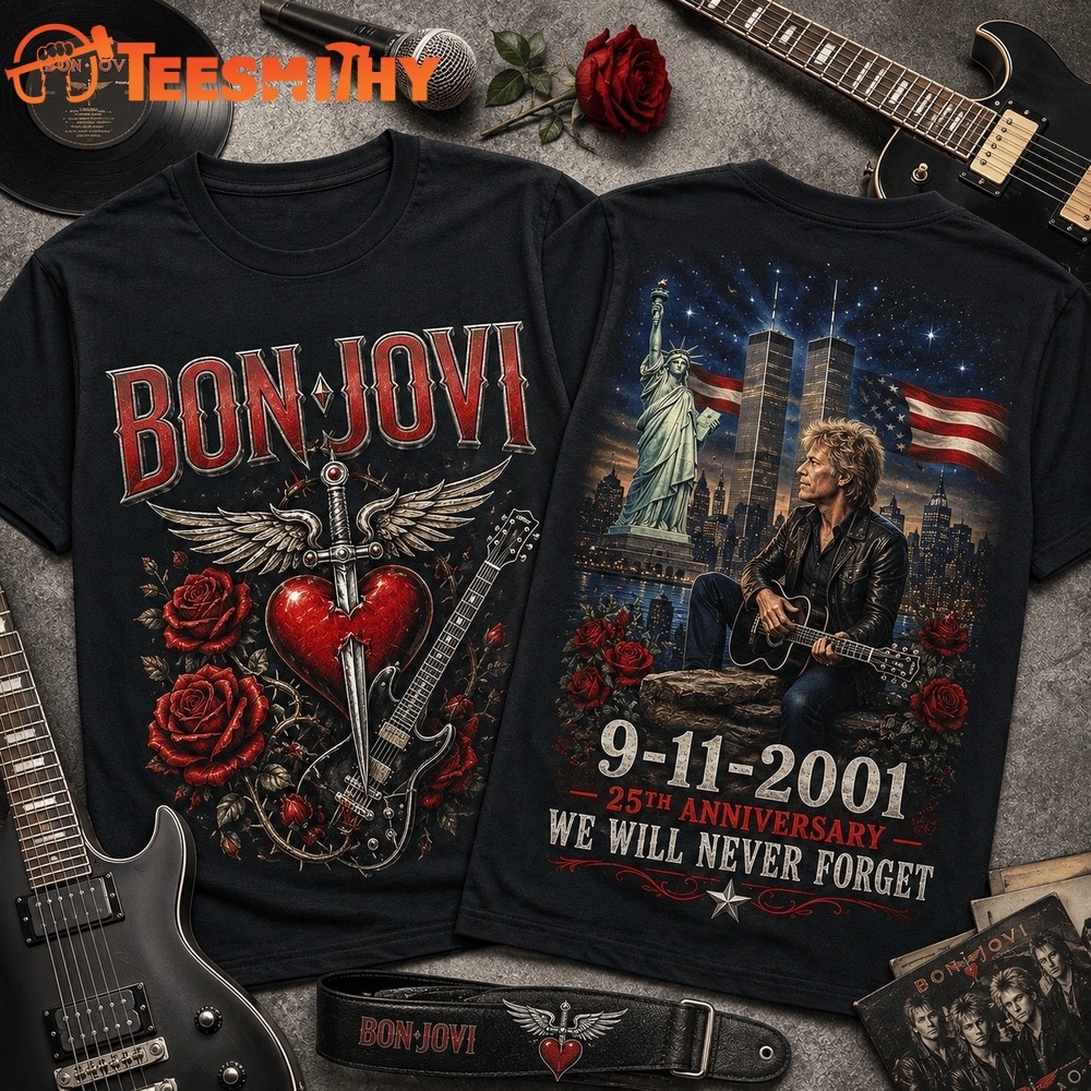 Bon Jovi 911 Memorial 25th Anniversary 3D Shirt