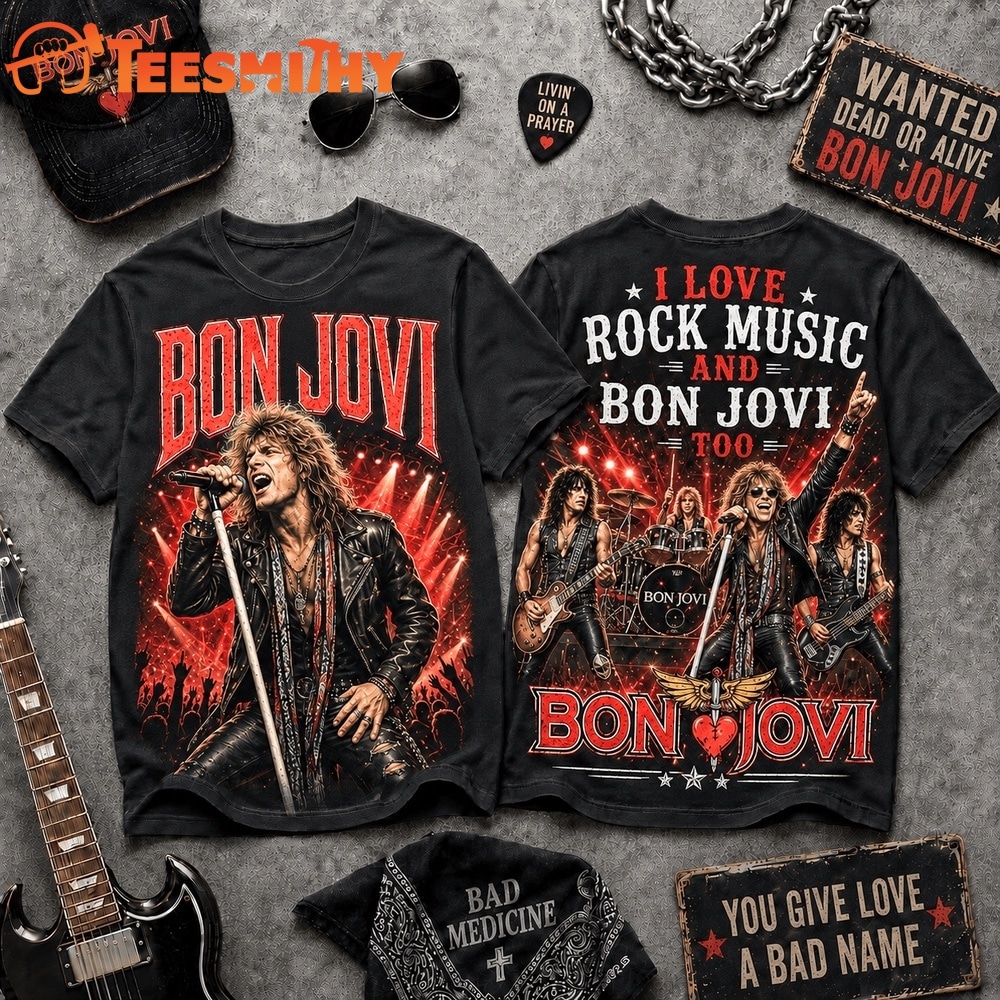 Bon Jovi Livin’ on a Prayer Rock Legend T Shirt