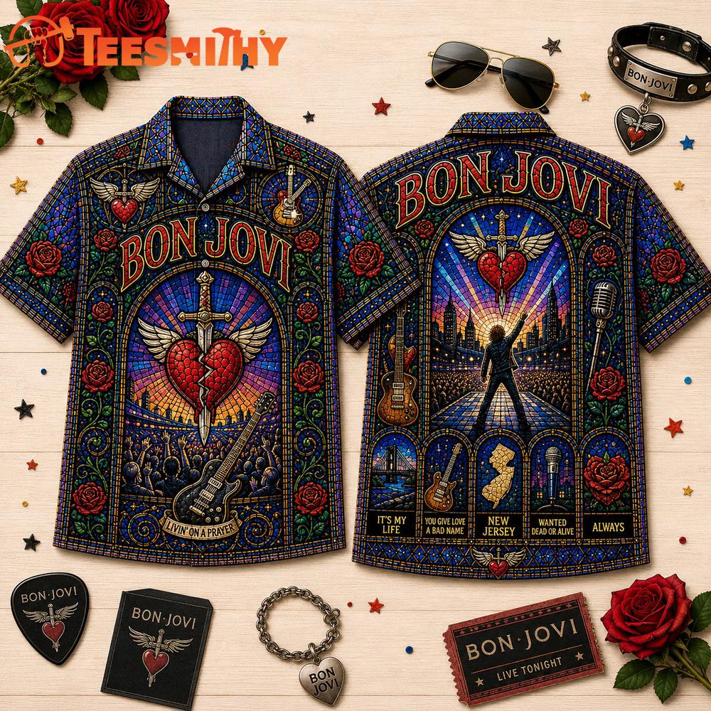 Bon Jovi Vintage Music Summer Hawaiian Shirt