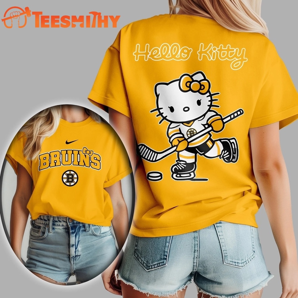 Boston Bruins NHL x Hello Kitty Unisex 3D Shirt