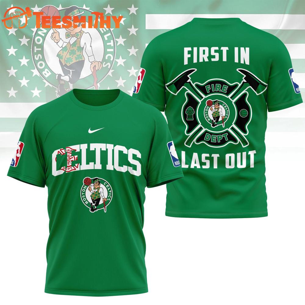 Boston Celtics 2026 NBA Fire Dept Special New 3D Shirt