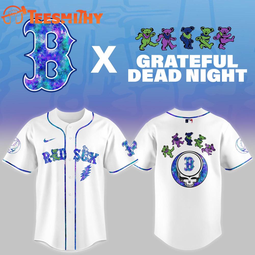 Boston Red Sox 2025 Grateful Dead Night Game Baseball Jersey