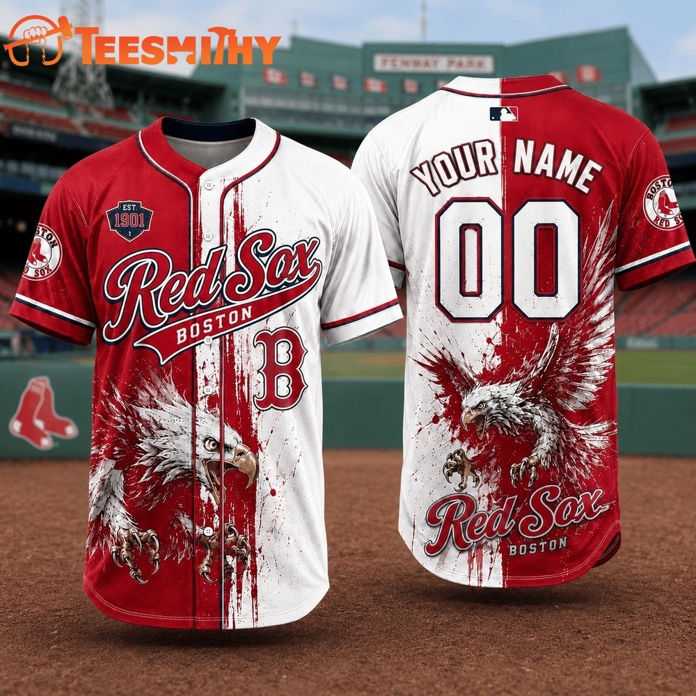 Boston Red Sox 2026 MLB Eagle America Personalized Baseball Jersey