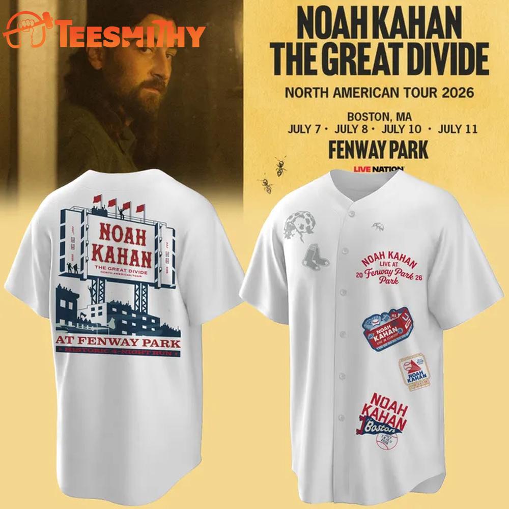 Boston Red Sox x Noah Kahan The Great Divide Tour 2026 Baseball Jersey