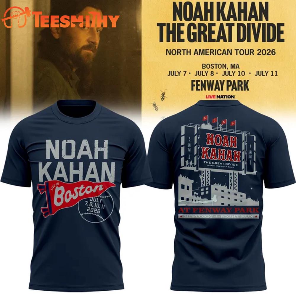Boston Red Sox x Noah Kahan The Great Divide Tour 2026 Navy T Shirt