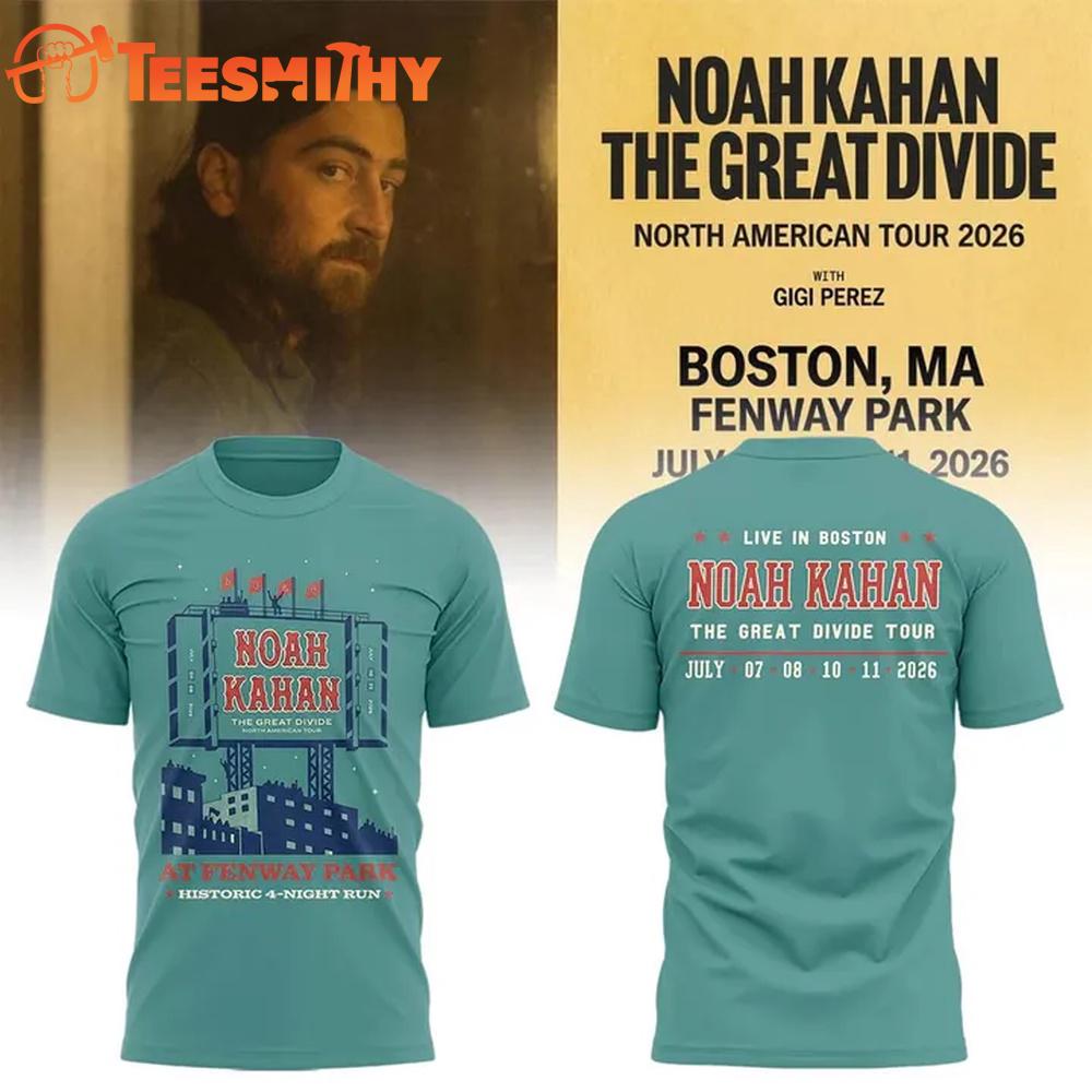 Boston Red Sox x Noah Kahan The Great Divide Tour 2026 New Design 3D Shirt