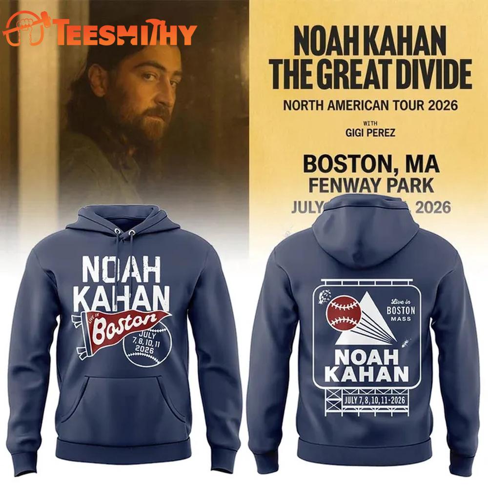 Boston Red Sox x Noah Kahan The Great Divide Tour 2026 New Design Hoodie