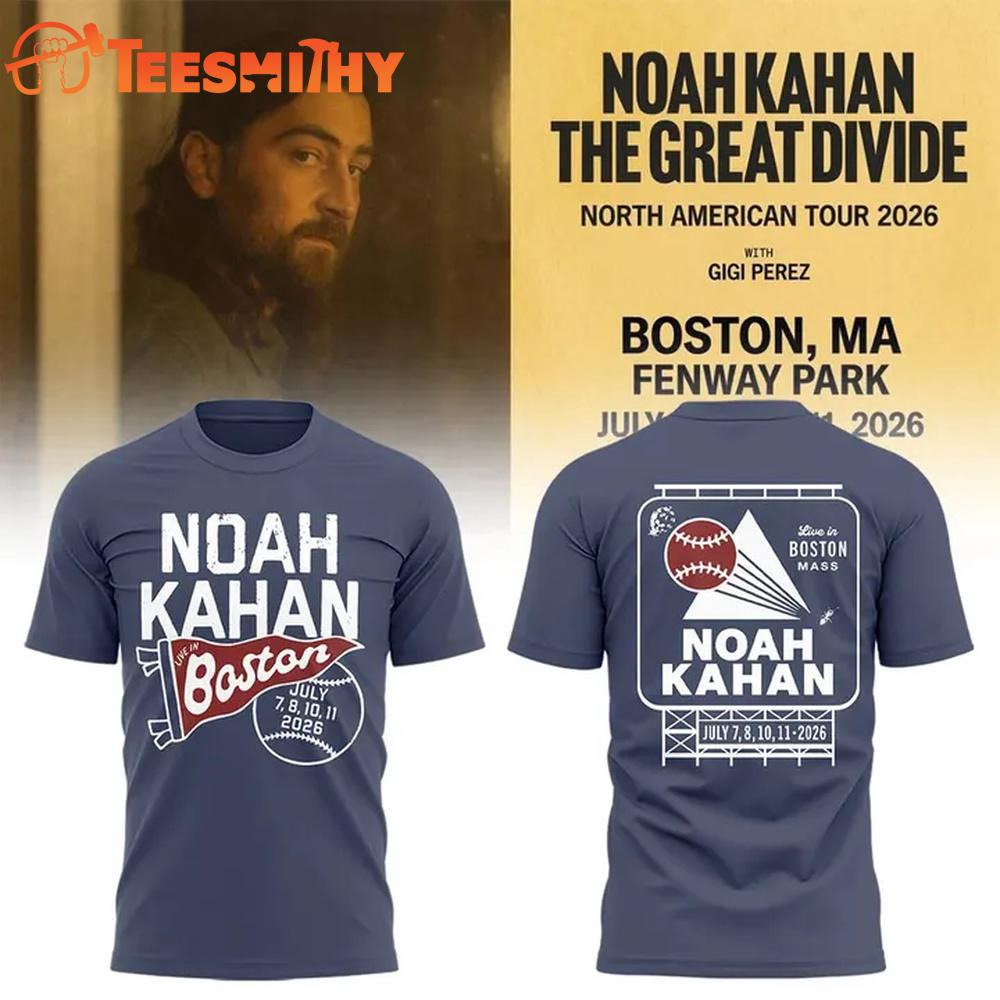 Boston Red Sox x Noah Kahan The Great Divide Tour 2026 Special New T Shirt