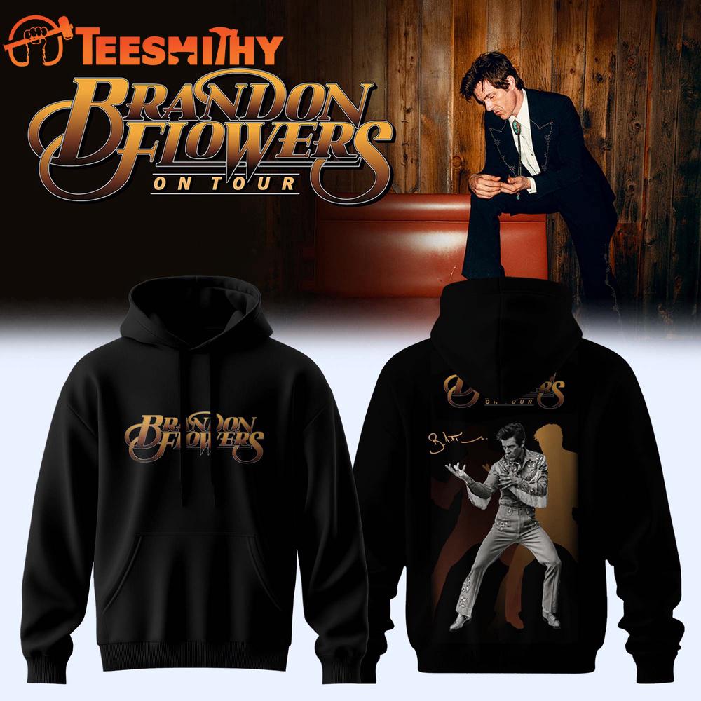 Brandon Flowers On Tour 2026 Signature Black Hoodie