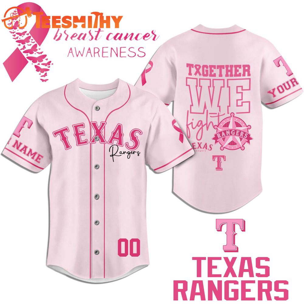 Breast Cancer Awareness x Texas Rangers Baseball Jersey