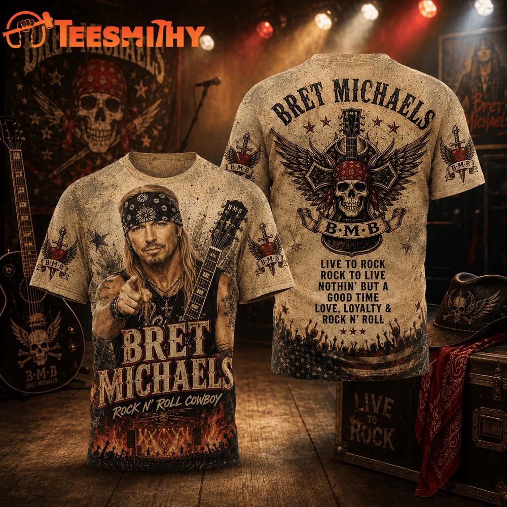 Bret Michaels Timeless Music Icon 3D Shirt