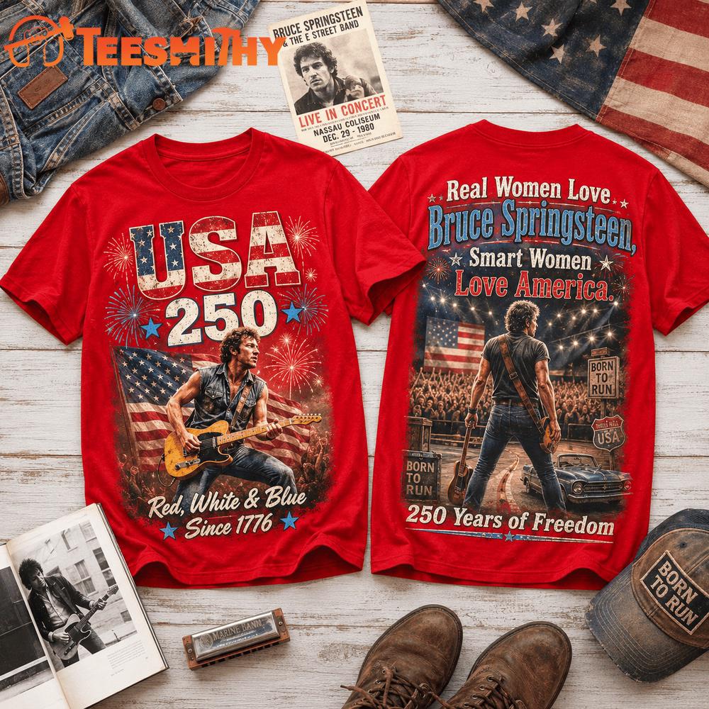 Bruce Springsteen America 250 Years Of Freedom Red 3D Shirt