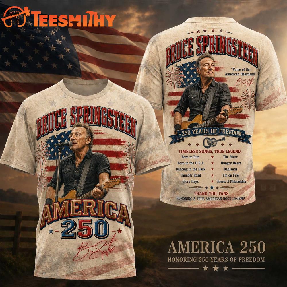 Bruce Springsteen America Honoring 250 Years of Freedom 2026 T Shirt