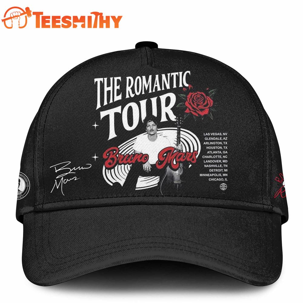 Bruno Mars Midnight Romantic World Tour 2026 Baseball Cap