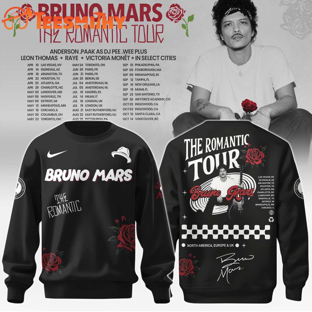 Bruno Mars Midnight Romantic World Tour 2026 Sweatshirt