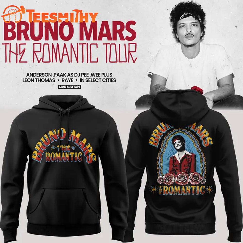 Bruno Mars The Romantic Tour 2026 New Design Hoodie Shirt