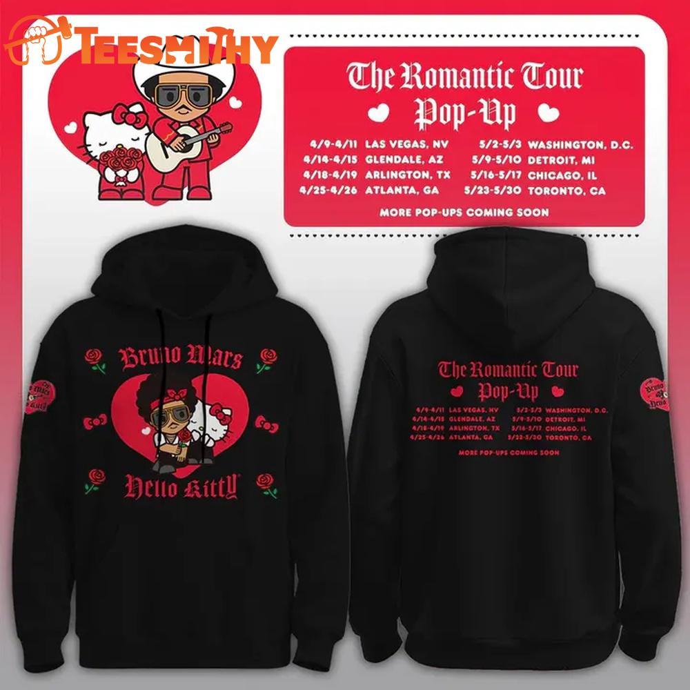 Bruno Mars x Hello Kitty The Romantic Tour Hoodie